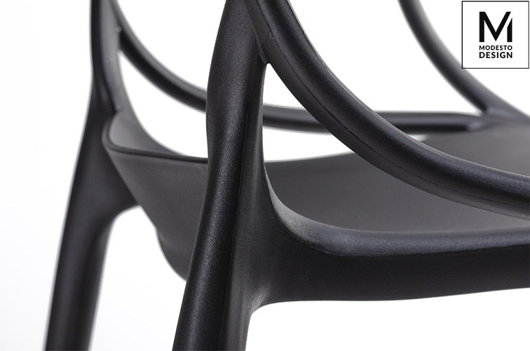 MODESTO krzesło HILO czarne - polipropylen