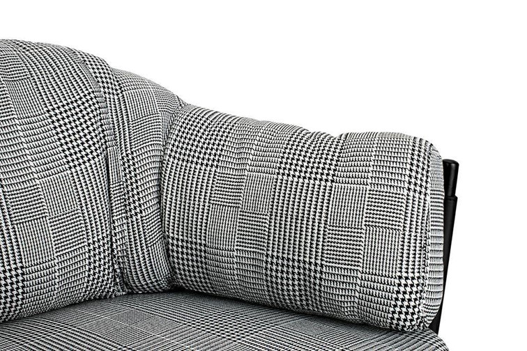 Fotel ROGER Biały/Czarny Pepitka