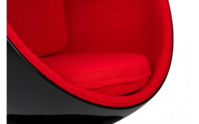 Fotel BALL BLACK Czarny/Czerwony