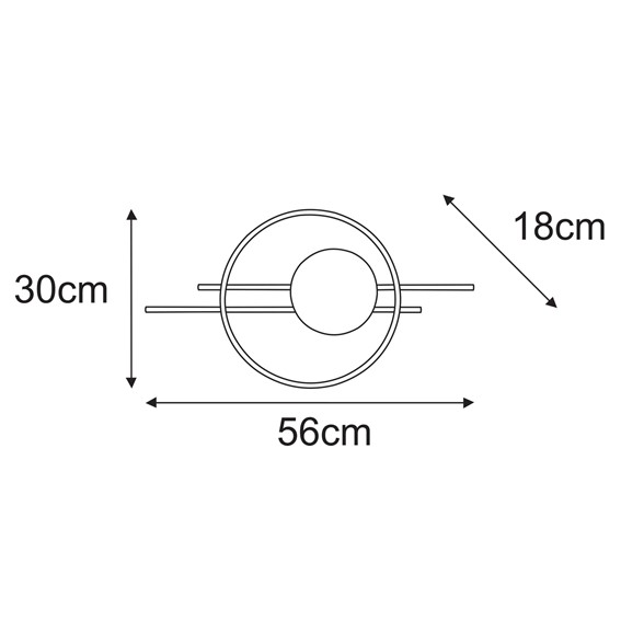 Kinkiet ASTRA K-5340 Grafitowy/Czarny