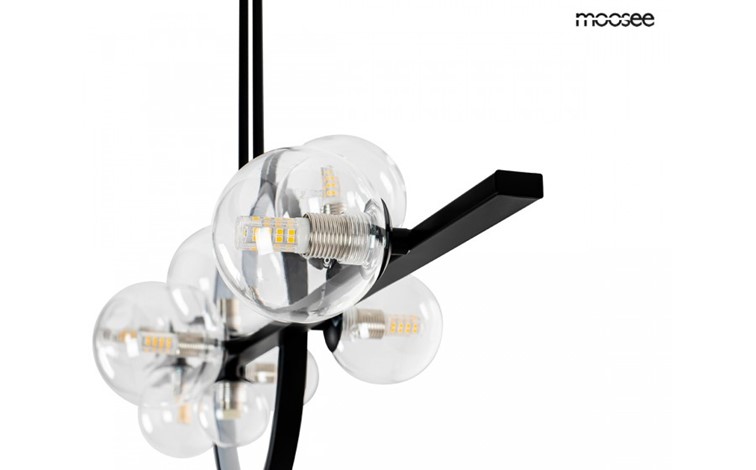 Lampa Wisząca ALURE LINE TWIN 120 Czarny/Transparentny