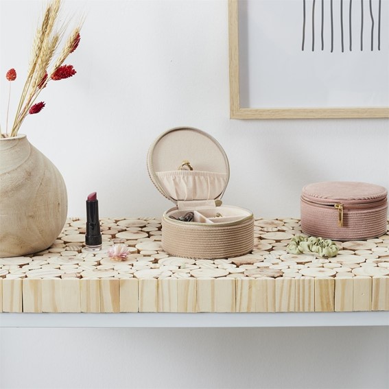 Szkatułka Sztruksowa VELO Beżowy