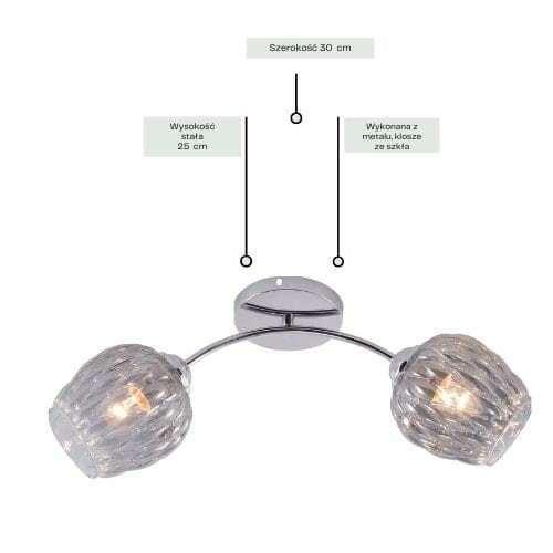 Żyrandol JUDITTA 2 Chromowany