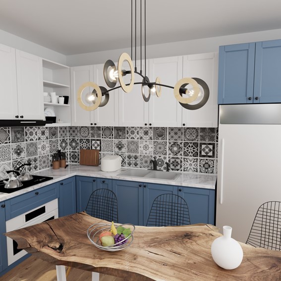 Lampa Wisząca SKIVA 4 Czarny