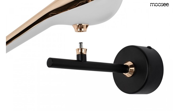 Lampa Ścienna BIRD Złoty/Czarny/Biały