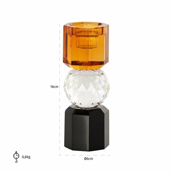 Świecznik LUPIN Pomarańczowy