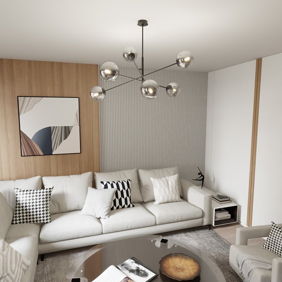 Lampa Sufitowa LINEAR 6 Czarny/Grafitowy