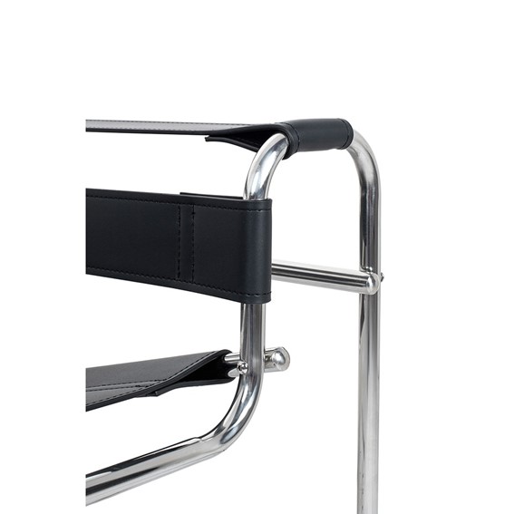 Fotel IVAN Czarny/Srebrny