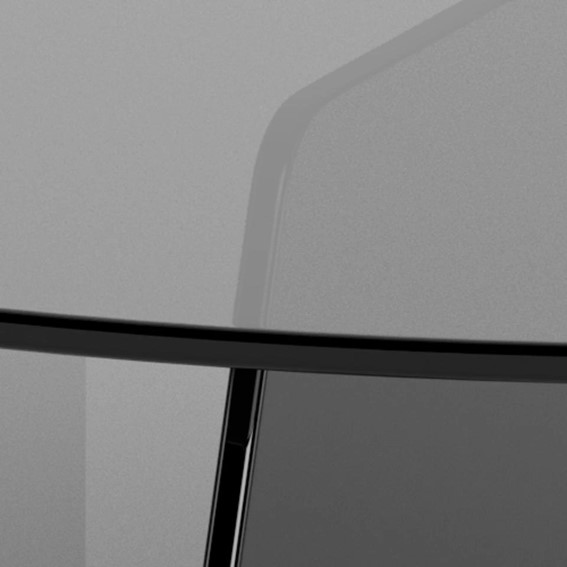 Stolik SAMOS fi80 Czarny/Dymiony