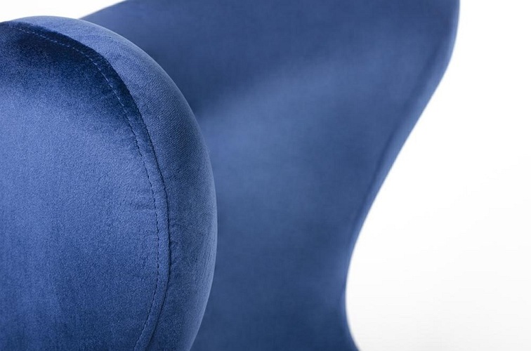 Fotel EGG Szeroki Velvet Ciemny Niebieski