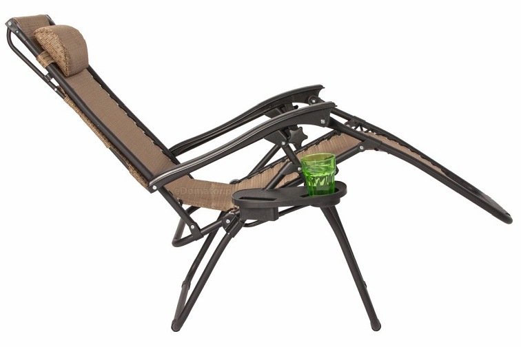 Leżak Ogrodowy z Daszkiem Zero Gravity Aruba Brązowy