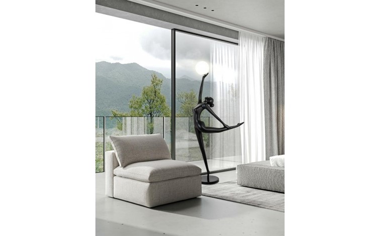 Lampa Podłogowa HUMAN BALLERINA Czarny/Biały