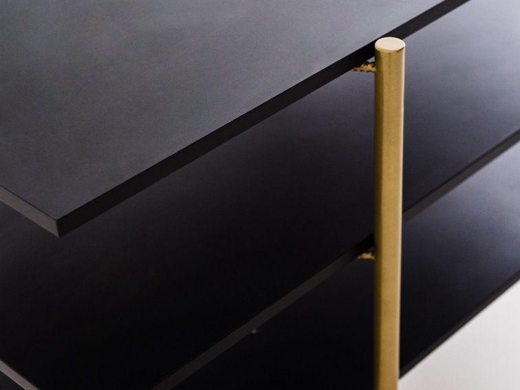 Stół Kawowy Rave Basic 60x100 Czarny/Złoty