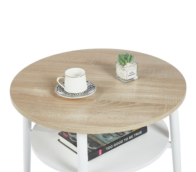 Ława L14-FX fi60 Dąb Sonoma/Biały