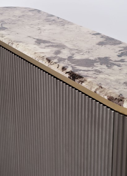 Komoda STILIG ST917 Grafitowy/Złoty