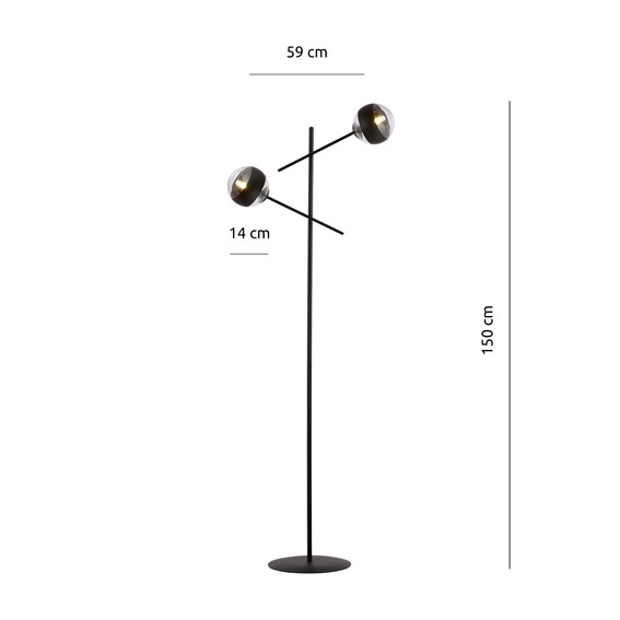 Lampa Podłogowa LINEAR LP2 STRIPE Czarny