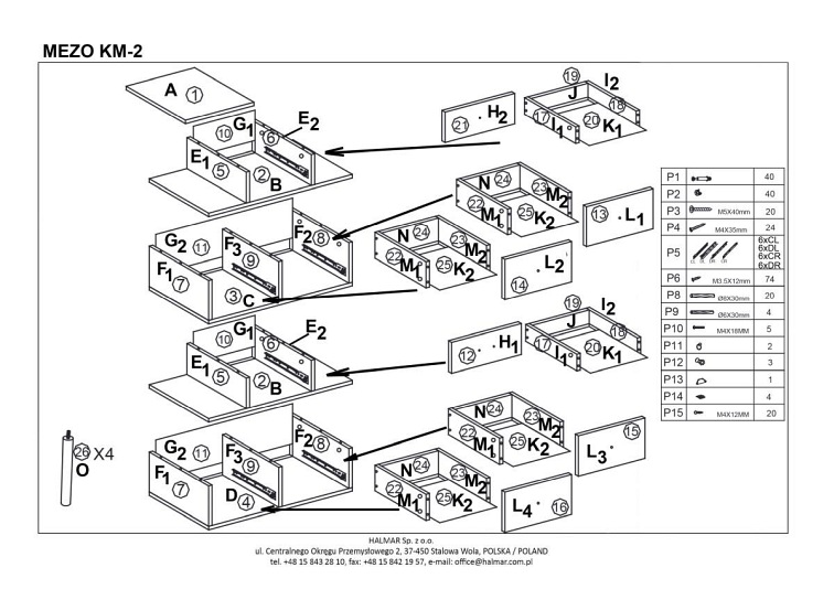 Komoda MEZO KM2 Wielobarwny