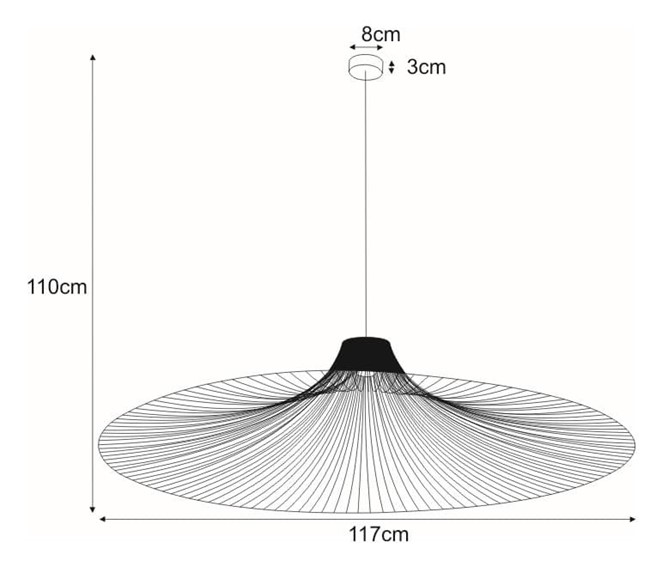 Lampa Wisząca DOT KP-09 Czarny