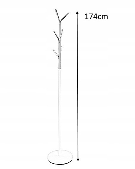 Wieszak LETA 174cm Czarny/Chrom