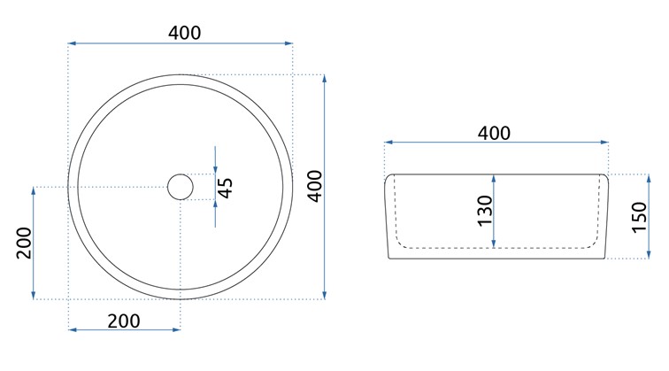 Umywalka Nablatowa FLORISA Biały
