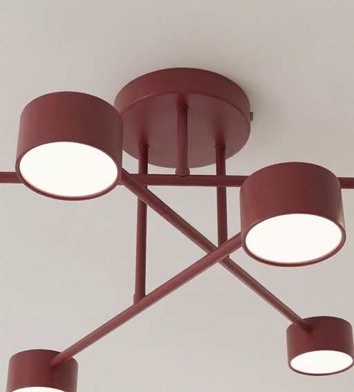 Lampa Sufitowa HALO 6 Burgundowy