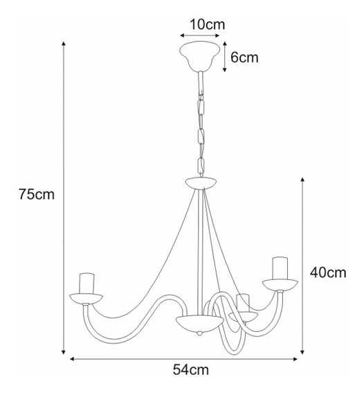 Lampa Wisząca BARTEZ KZ-3990 Złoty