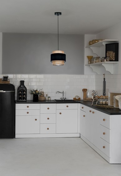 Lampa Wisząca GATO K-5230 Czarny/Beżowy