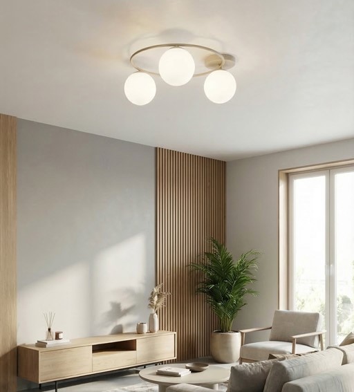 Lampa Sufitowa SOPRA 3 Beżowy/Biały