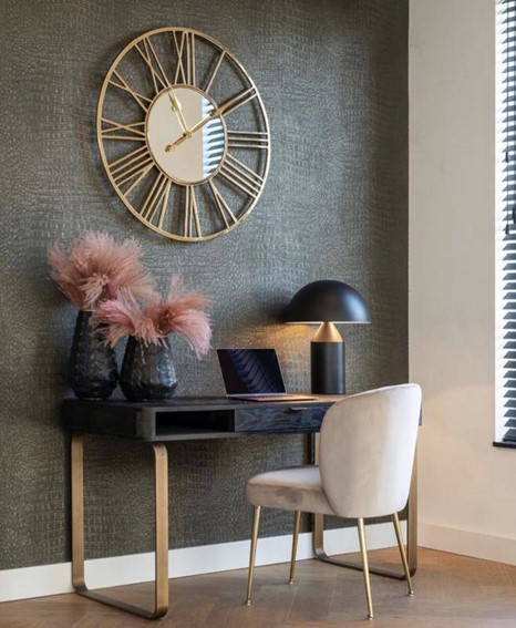 Krzesło ODESSA KHAKI Beżowy/Złoty