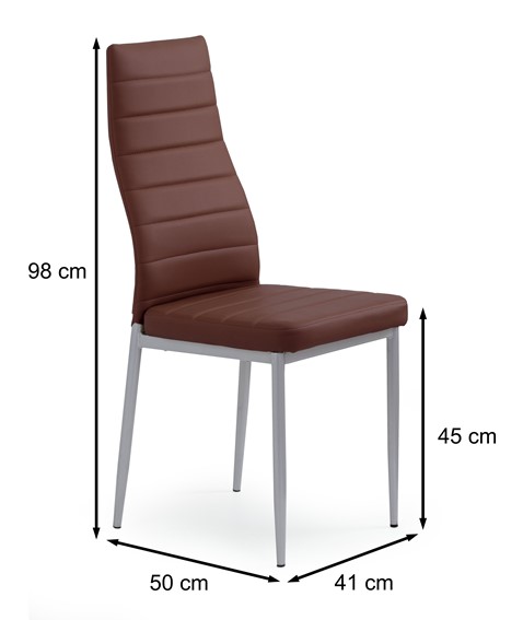 Krzesło K70 Ekoskóra Ciemny Brąz