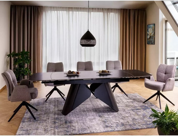 Stół Rozkładany ARMANDO (160-240)x90 Czarny Mat