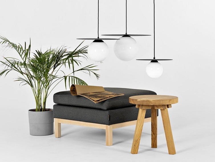 Lampa wisząca SKIVA BALL M – czarny