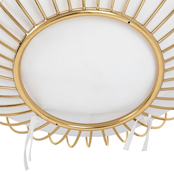 Fotel Wiszący GABBIA Złoty/Beżowy