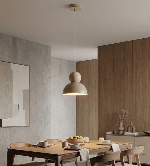 Lampa Wisząca KAKI 1S Beżowy