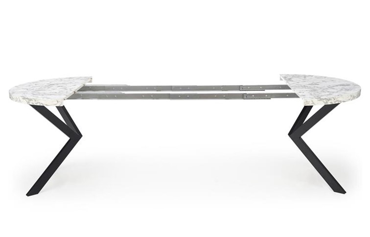 Stół Rozkładany PERONI (100-250)x100 Czarny/Biały Marmur
