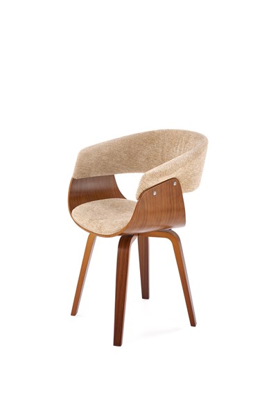 Krzesło K545 Beżowy/Orzechowy