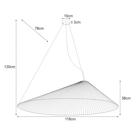 Lampa Wisząca PEAK KP-10 Czarny