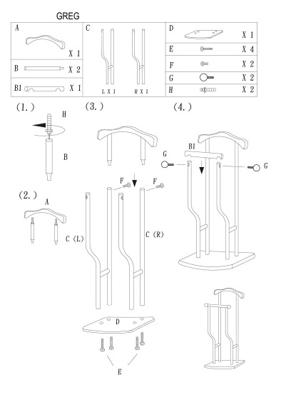 Wieszak GREG 107cm Venge
