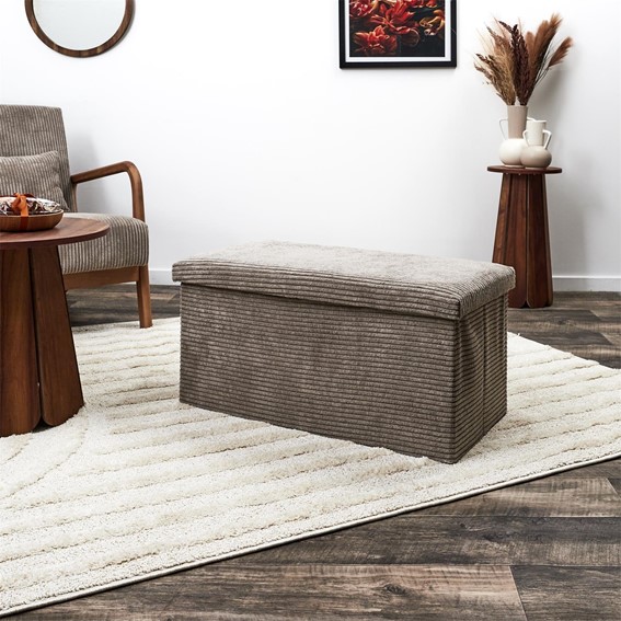 Pufa MEDFORD Składana z Pojemnikiem Szary