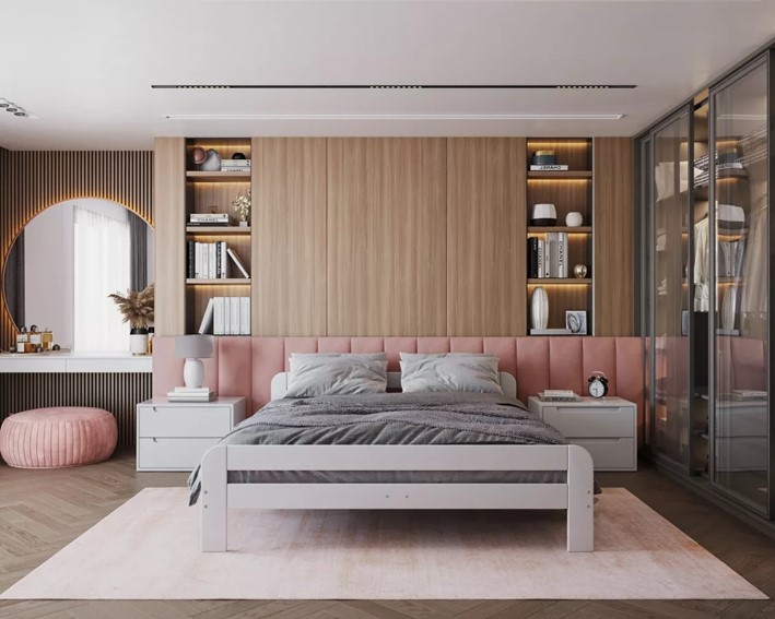 Panel Tapicerowany Ścienny TRINITY 90x25 Grafitowy