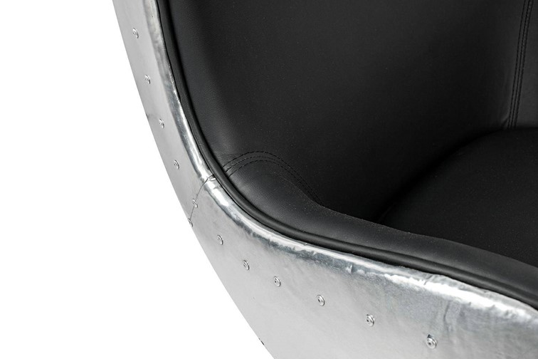 Fotel EGG AVIATOR PU Czarny