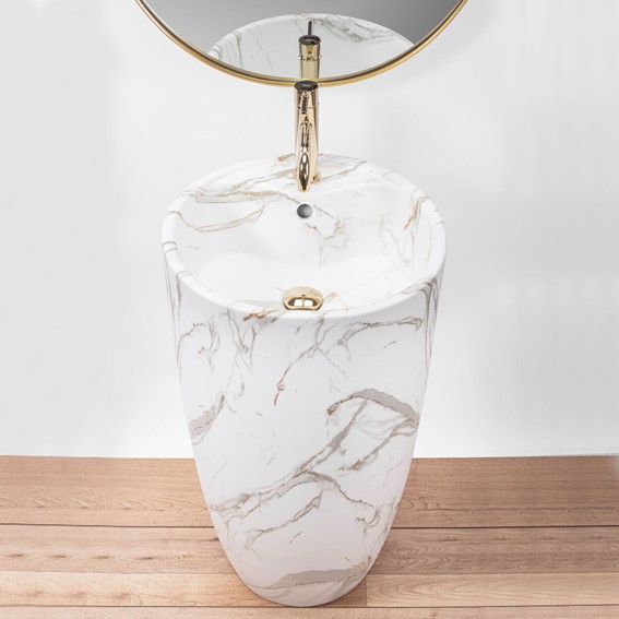 Umywalka Wolnostojąca ANYA LAVA MATT Biały