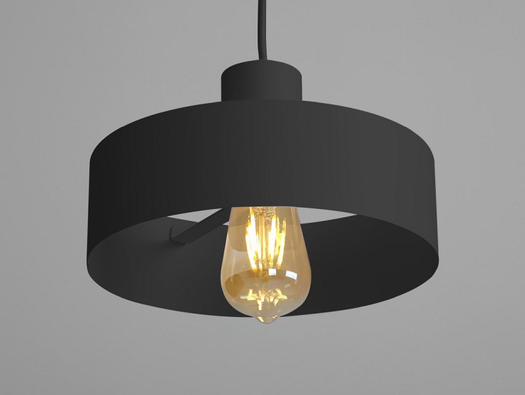 Lampa wisząca FAY 1 M – czarny