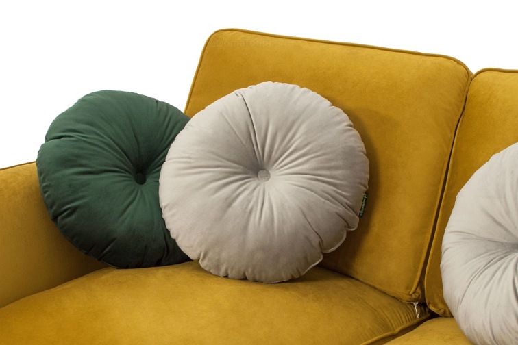 Okrągła Poduszka OLIWIA 40cm Szary