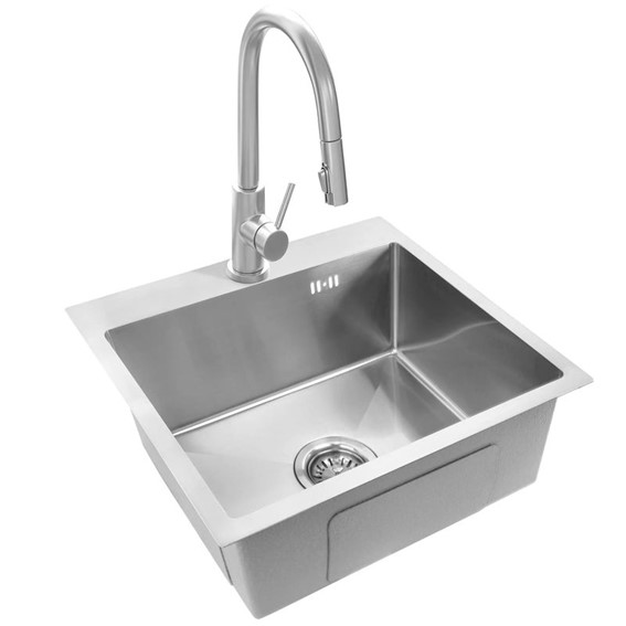 Zlewozmywak Stalowy LEO 50 Nikiel Szczotkowany