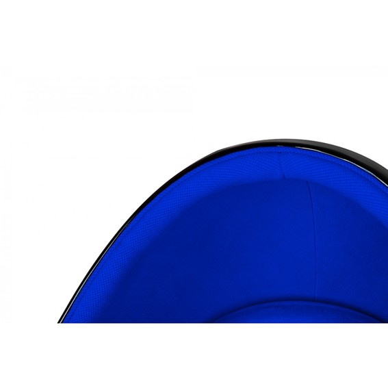 Fotel OVALIA BLACK Czarny/Niebieski