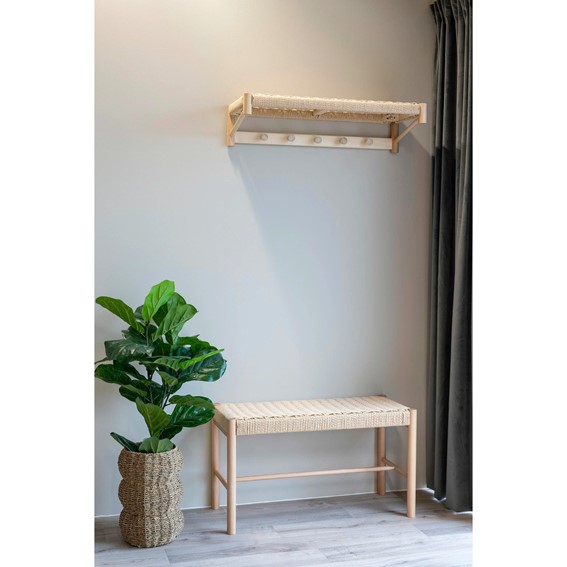 Ławka Drewniana ABANO 80cm Beżowy