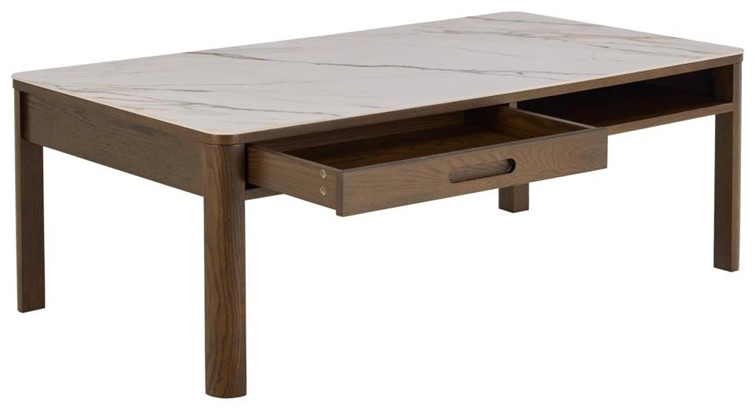 Stół Rozkładany SOUTHAMPTON 130x70 Beżowy/Brązowy