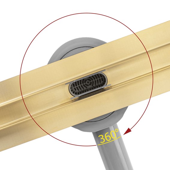 Odpływ NEOX SLIM PRO 900 Złoty Szczotkowany