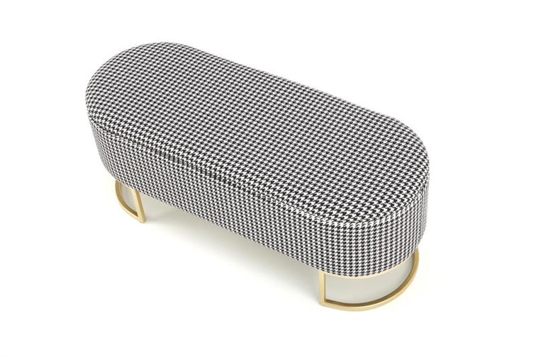 Ławka z Funkcją Pojemnika HARMONY Złoty/Czarny/Biały